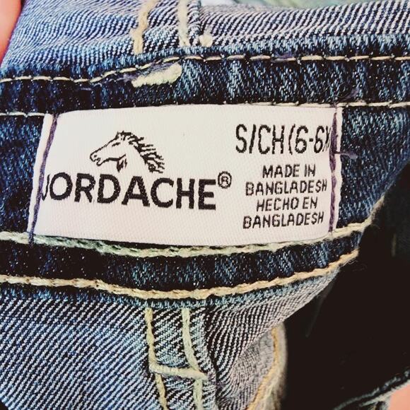 JORDACHE CUT OFF GIRLS OVERALLS SIZE 6/6X - Picture 4 of 8